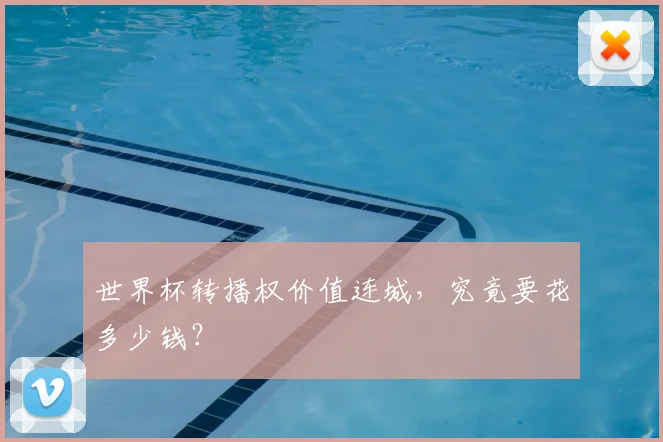 世界杯转播权价值连城，究竟要花多少钱？